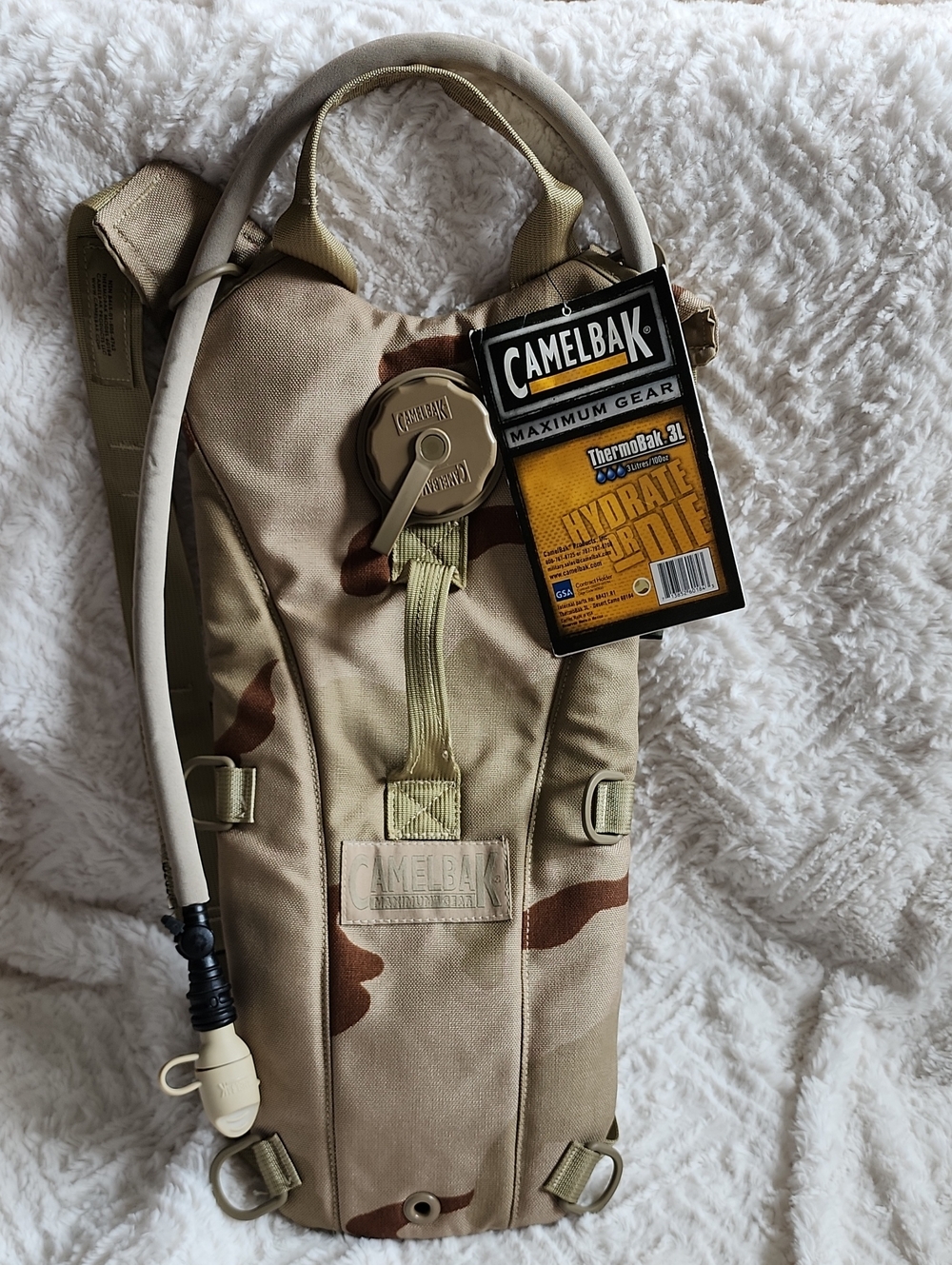 CamelBak Hydration Pack Desert Camo Tan 3L Reservoir